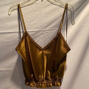 Zara Olive green cropped tank top